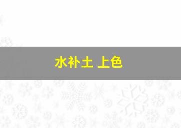 水补土 上色